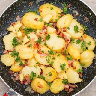Bratkartoffeln: German Fries with Bacon