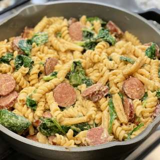 Shortcut Cajun Sausage Alfredo