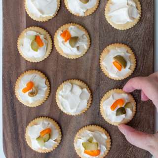 Creamy Cheese Topped Crackers