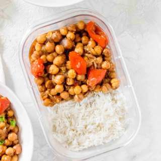 Instant Pot Kung Pao Chickpeas with Rice
