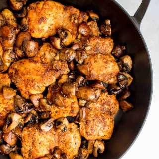 Garlic Mushroom Chicken Thighs