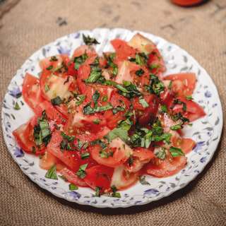 Peeled Tomato Basil Salad Recipe