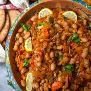Barbunya Pilaki (Turkish Borlotti Beans)