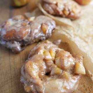 Vegan Apple Fritters with Apple Cider Glaze