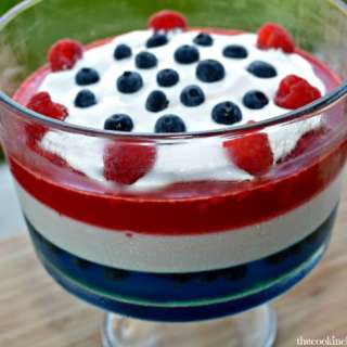 Red, White, and Blue Jell-O Trifle