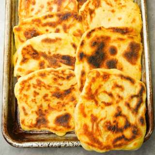 Msemen (flaky vegan Moroccan rghaif pancakes)