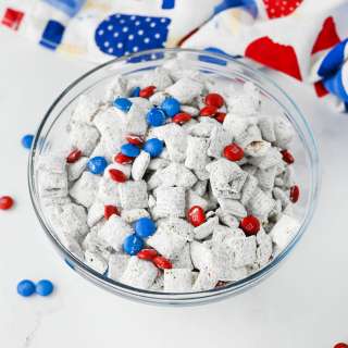 Red White and Blue Puppy Chow Recipe