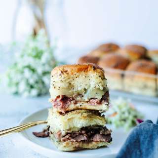 Hawaiian Roll Roast Beef and Swiss Sliders