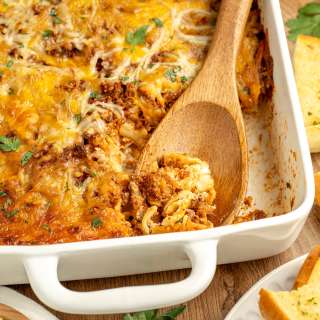Italian Noodle Casserole with Ground Beef