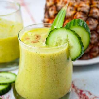 Creamy Pineapple Cucumber Smoothie