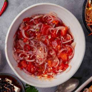 Sambal Dabu Dabu (Indonesian spicy raw sambal from Manado)