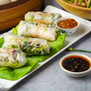 Banh Trang Cuon (Vegan Vietnamese Goi Cuon Spring Rolls)