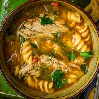 The Best Vegan Chicken Noodle Soup Recipe in the Galaxy