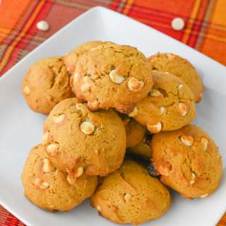 Soft and Chewy Pumpkin White Chocolate Chip Cookies