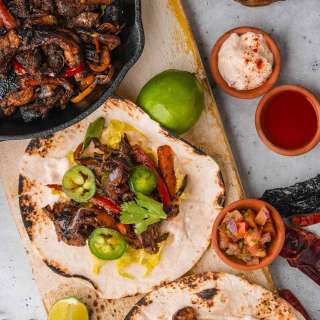 Vegan Fajitas with Lion’s Mane Mushrooms