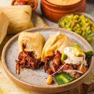 Mexican Ancho Chili Jackfruit Vegan Tamales Recipe