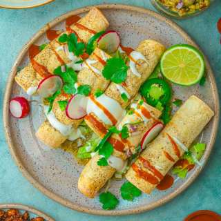 Vegan Taquitos with Tofu Chorizo
