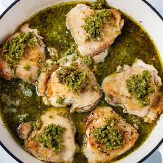 Spanish Pesto Chicken Thighs
