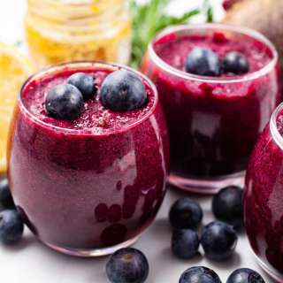 Beet And Blueberry Smoothie Shots