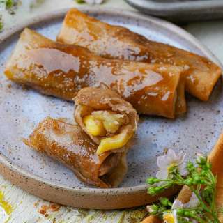 Turon With Lemongrass Spiced Caramel