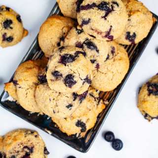 Lemon Ginger Olive Oil Cookies With Blueberries