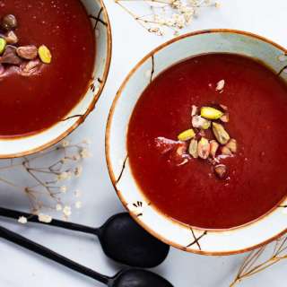 Purple Bone Broth Soup With Turmeric