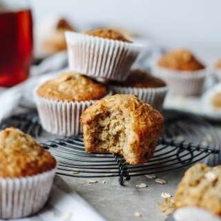 Maple Brown Sugar Oatmeal Muffins