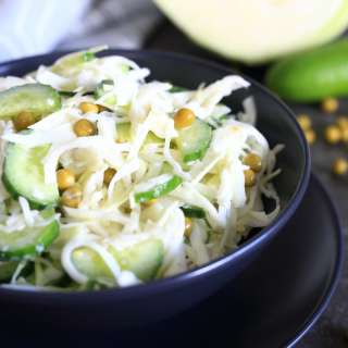 Cabbage Cucumber Salad with Peas