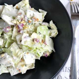 Coned Cabbage Salad with Pistachios