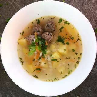 Meatball Soup with Rice