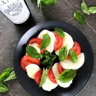 Tomato and Mozzarella Plate with Basil