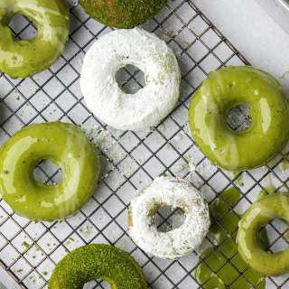 Vegan Matcha Donuts (Baked or Fried)