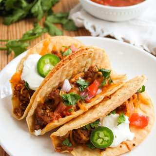 Crispy Ground Beef Baked Tacos Recipe