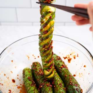 Spiral Cucumber Salad: Korean Style