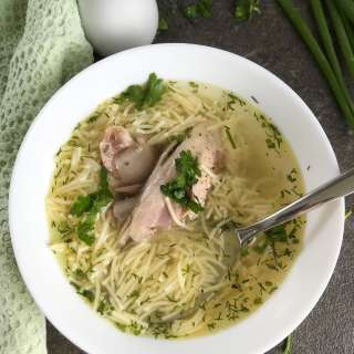 Egg Noodle Soup with Chicken