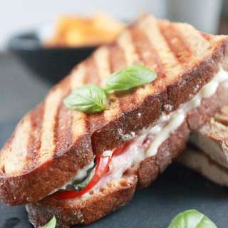 Panini Sandwich with Ham and Tomatoes