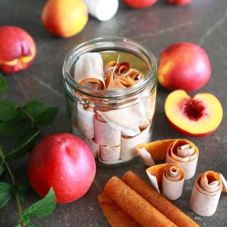 Homemade Fruit Roll Ups with Nectarines