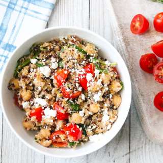Greek Pesto Quinoa Salad