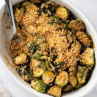 Miso Sesame Air Fryer Brussel Sprouts