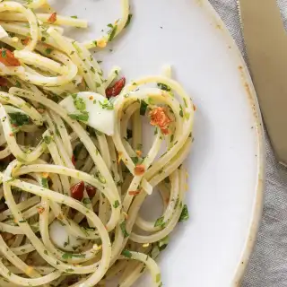Spaghetti with Garlic, Oil and Chili Pepper