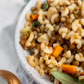Pasta and lentils: 20 min recipe