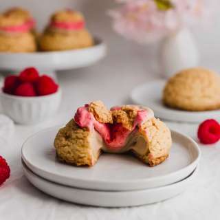 Raspberry Earl Grey Cream Puffs (Choux au Craquelin)