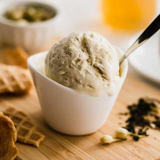 No-Churn Jasmine Tea Ice Cream