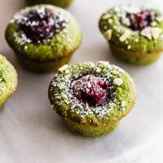 Matcha Cherry Financiers