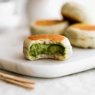 Mini Matcha Custard Buns