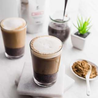 Hojicha Black Sesame Latte