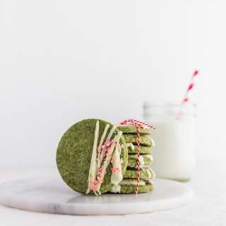 Matcha White Chocolate Peppermint Cookies
