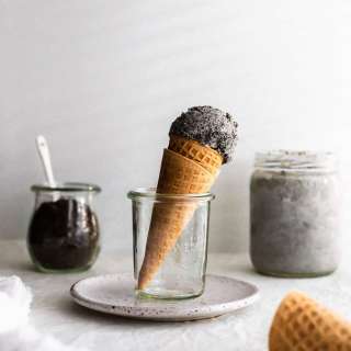 No Churn Black Sesame Ice Cream