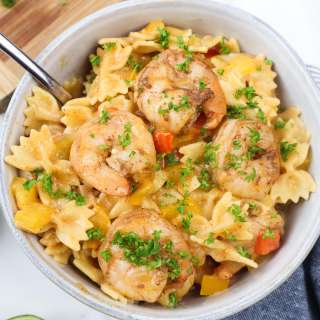 The Best Creamy Jerk Shrimp Pasta