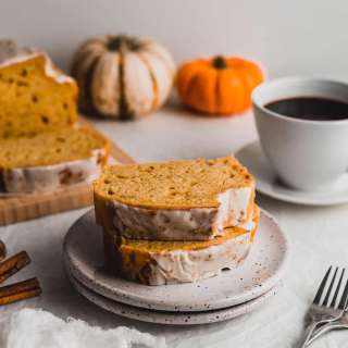 Pumpkin Bread with Pumpkin Spice Icing
